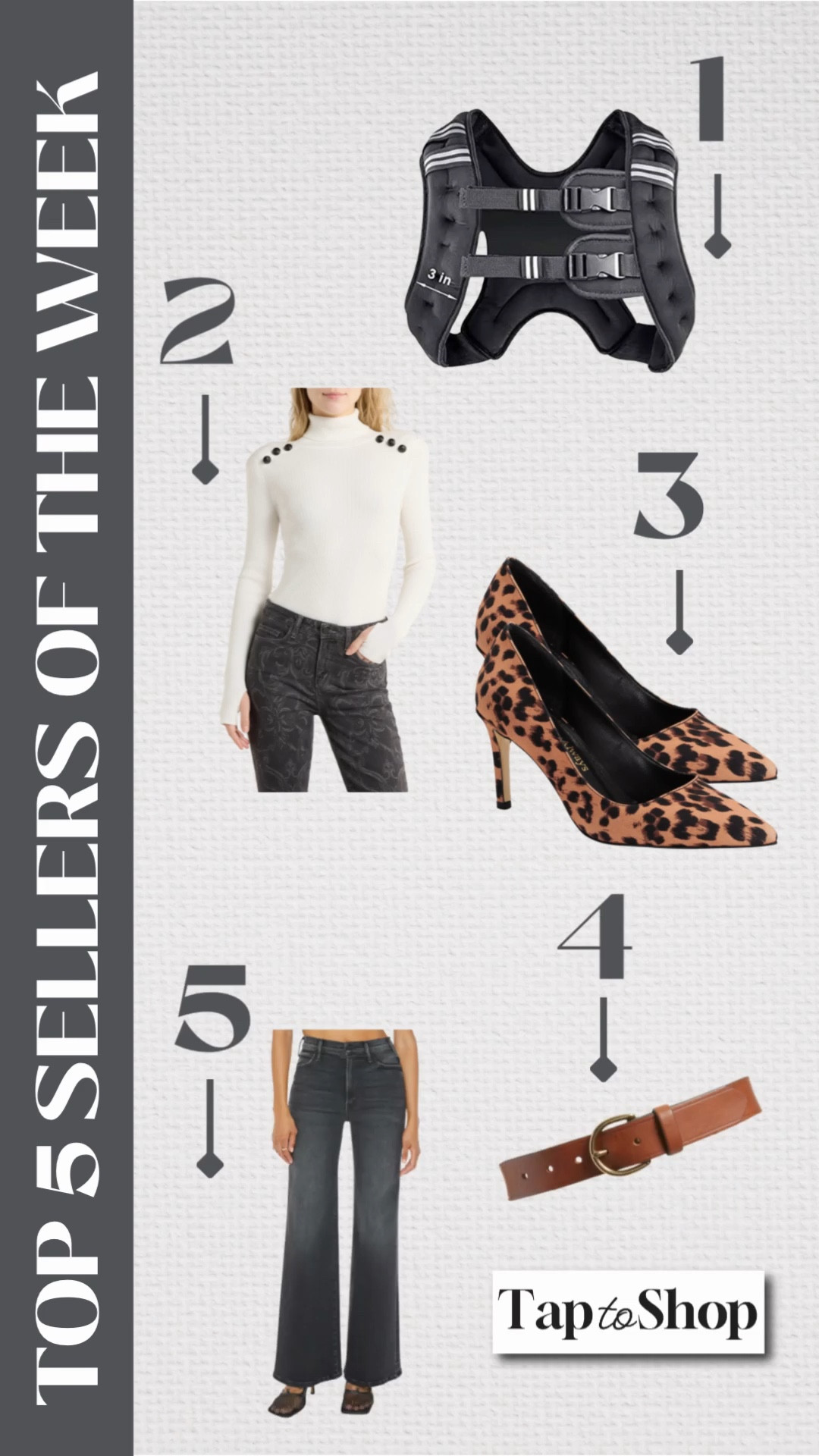 Top sellers, most purchased, most loved, weighted vest, best weighted vest, turtleneck, winter outfit, leopard shoes, leopard pumps, wide leg jeans, high waist jeans, belt, madewell, fashion over 50, style over 50 

#LTKOver40