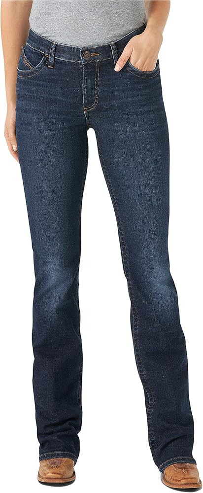 Wrangler Willow Mid Rise Performance Waist Boot Cut Ultimate Riding Jean, Maggie, 7-34 | Amazon (US)