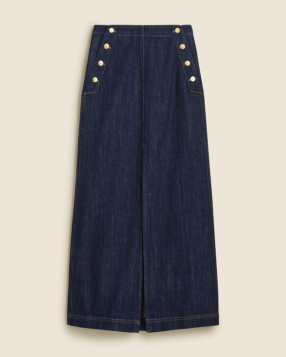 Denim sailor maxi skirt | J. Crew US
