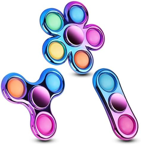 FIGROL 3 Pack Pop Fidget Spinners - Christmas Gifts & Stocking Stuffers. Sensory Fidget Toys for ... | Amazon (US)
