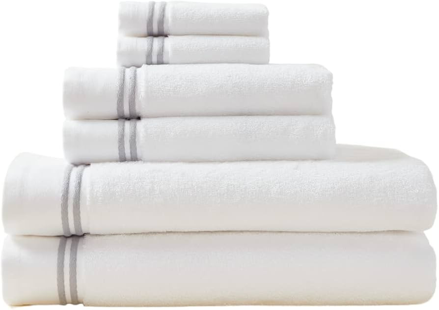 MALEK Luxury Cotton Towel Set - 700 GSM, 100% Cotton, Decorative Bathroom Towel Set, 2 Bath Towel... | Amazon (US)