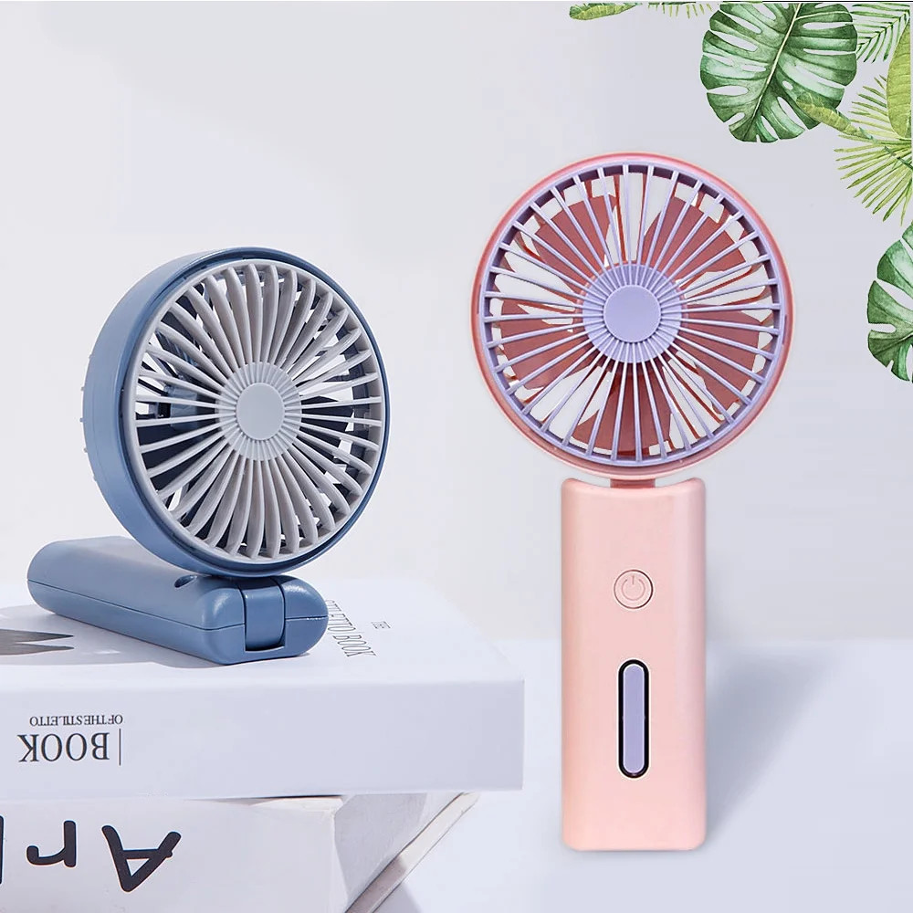 Portable Handheld Fan Mini Folabel Desk Fan USB Rechargeable Travel Fan with 3 Speed Adjustments ... | Walmart (US)