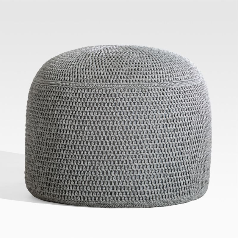 Grey Outdoor Pouf + Reviews | Crate & Barrel | Crate & Barrel