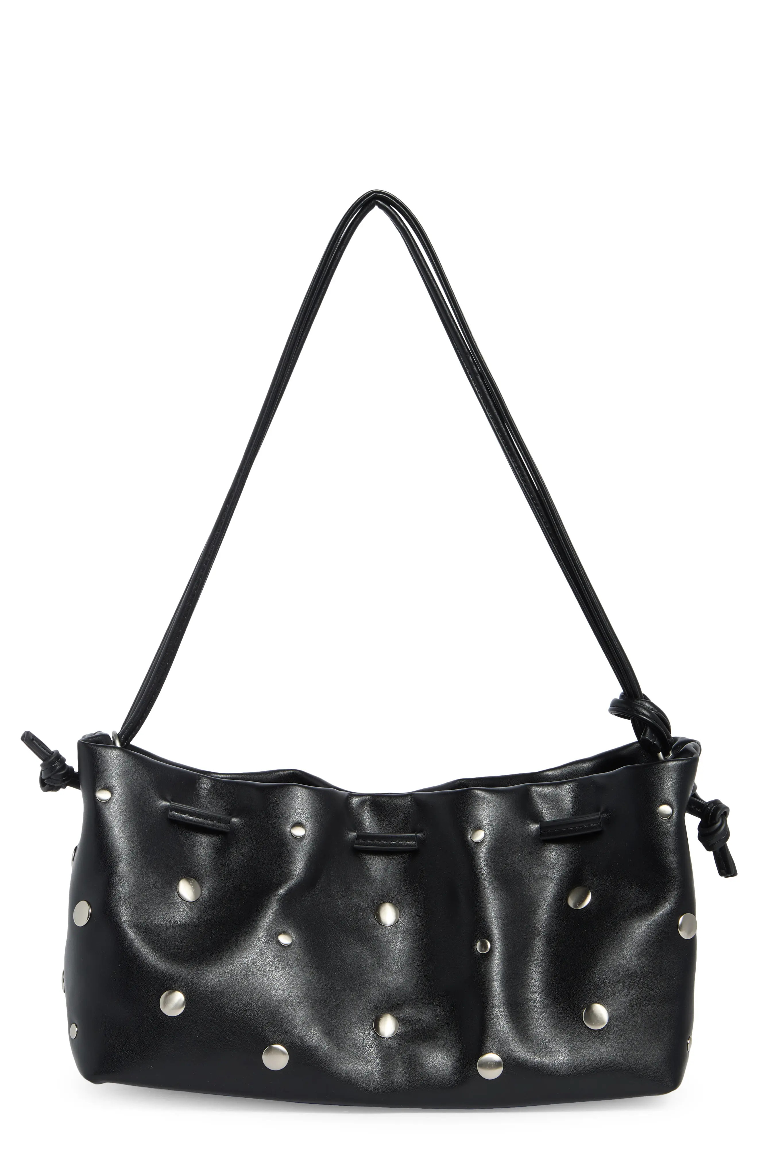 BCBG Studded Drawstring Faux Leather Shoulder Bag (Women) | Nordstromrack | Nordstrom Rack