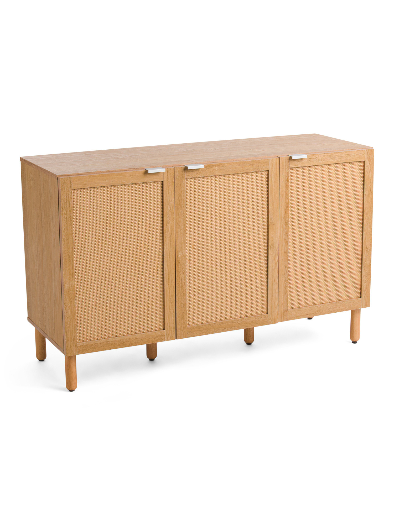 3 Door Cabinet With Rattan Detail | TJ Maxx