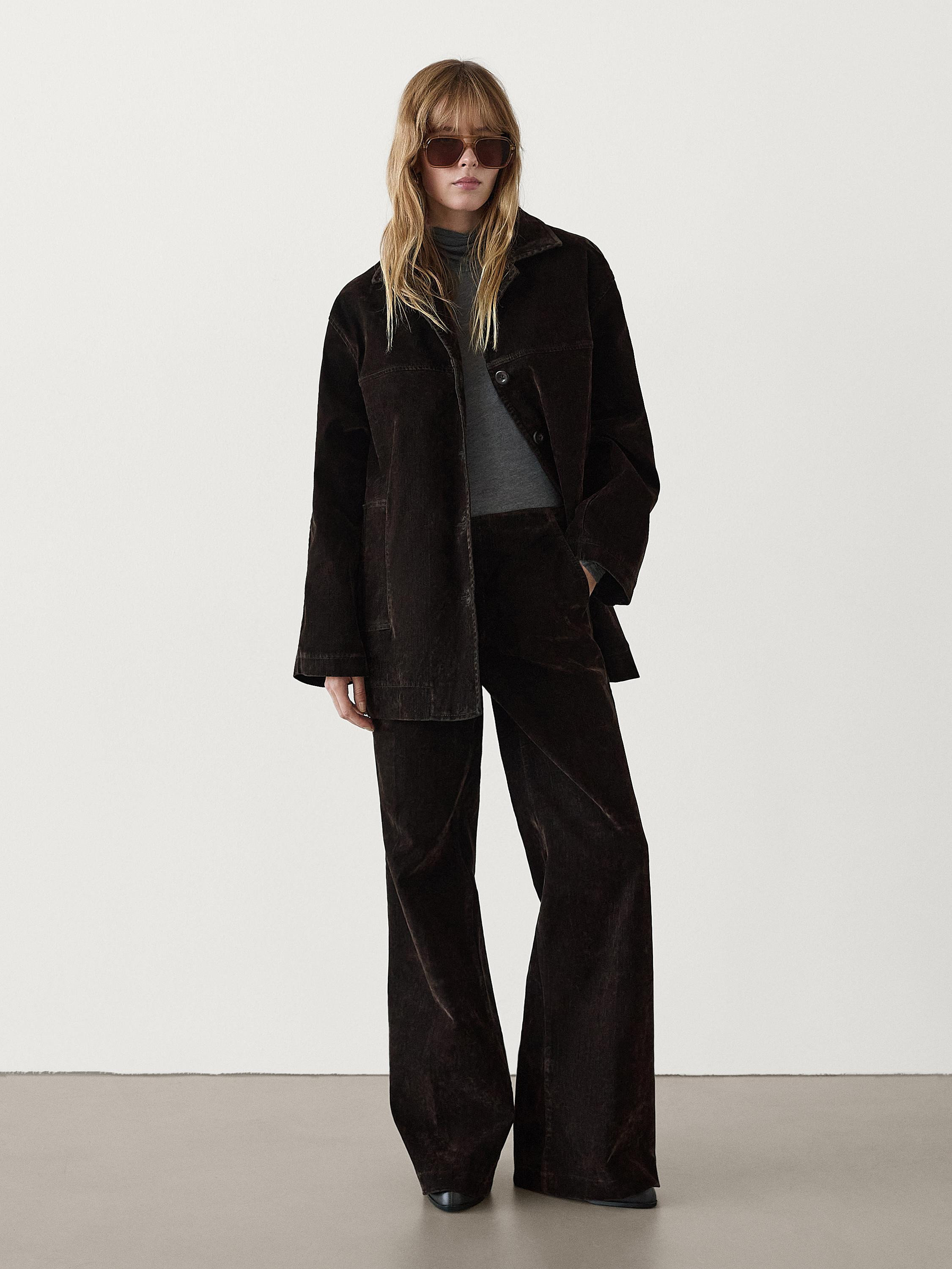 Lightweight flocked quilted jacket | Massimo Dutti UK