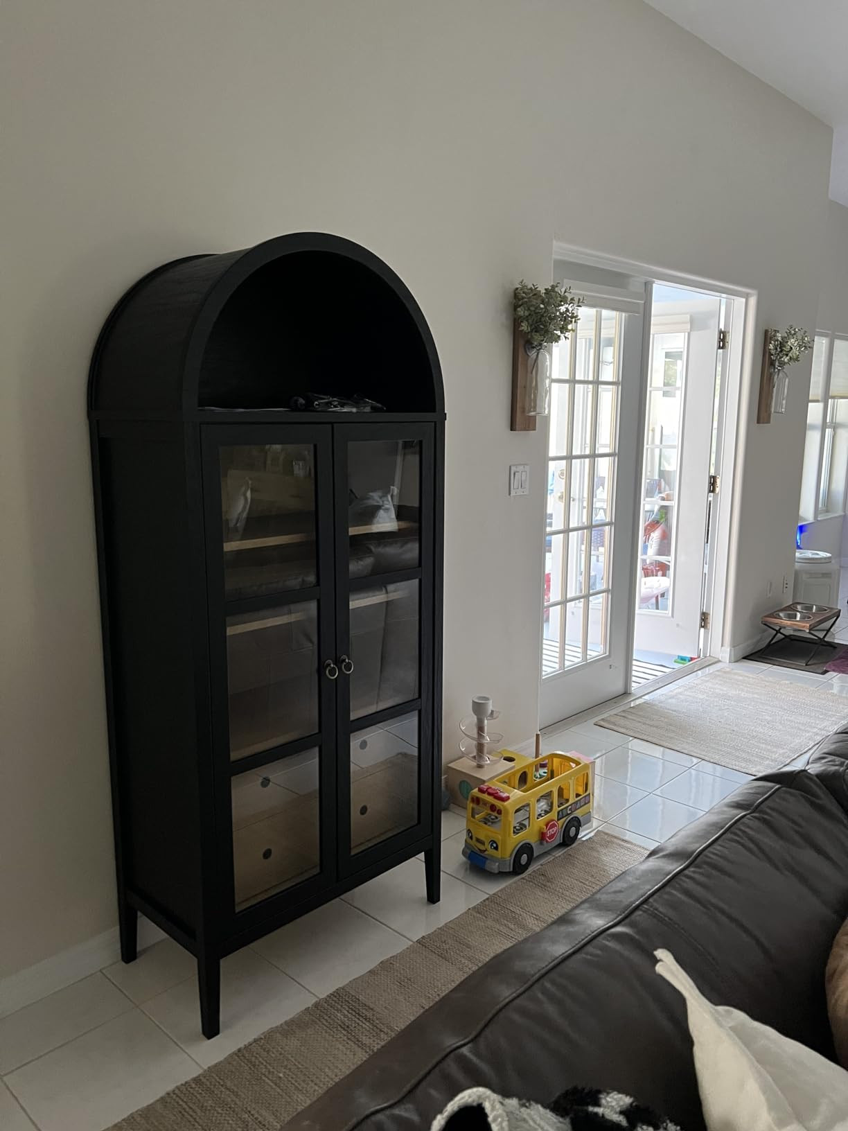 Modway EEI-6639-BLK-OAK Nolan Tall Arched Storage Display Cabinet, Black Oak | Amazon (US)