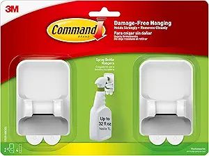 Command Spray Bottle Hangers, 2 pack, 2 hangers, 4 large strips | Amazon (US)