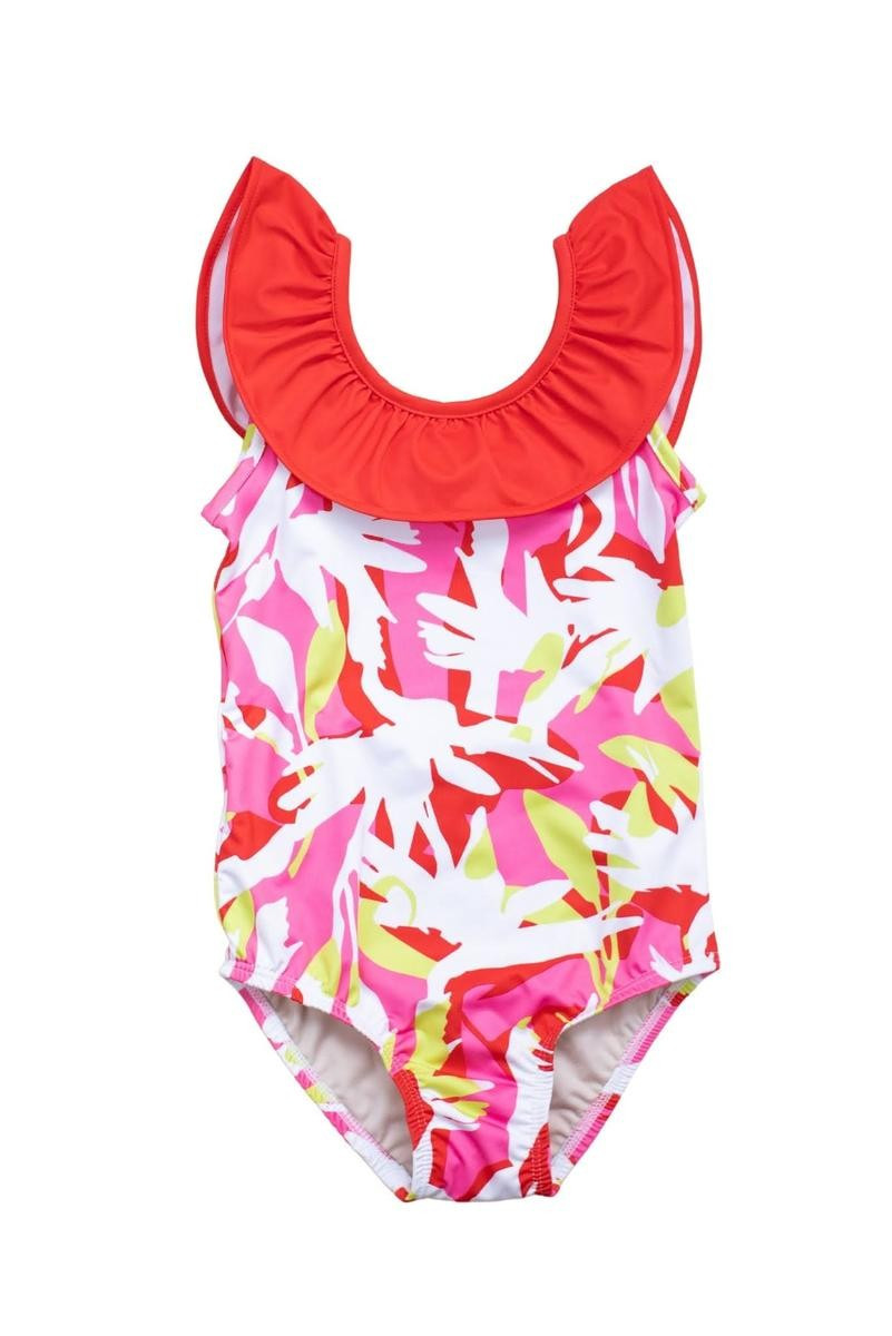 CROSBY Pink Topics Bathing Suit PRE-ORDER | Grace and James Kids