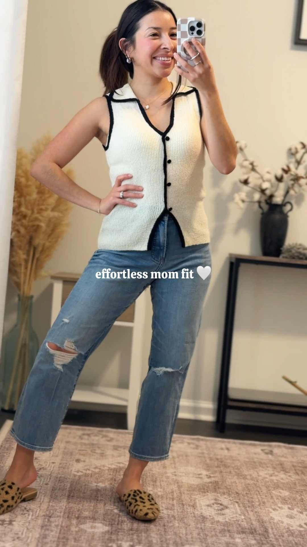 Cute top, @Express  jeans and leopard mules is my fave mom outfit! 

Mom style, mom outfit, outfit check, mom fashion, ootd, casual outfit, effortless outfit, mom outfit of the day 

#LTKPetite #LTKmomlife