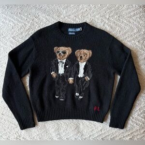 Polo Ralph Lauren Black Ralph & Ricky Special Edition Bear Sweater Jumper XS | Poshmark