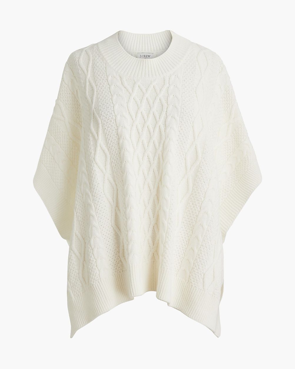 Fisherman cable-knit poncho | J.Crew Factory