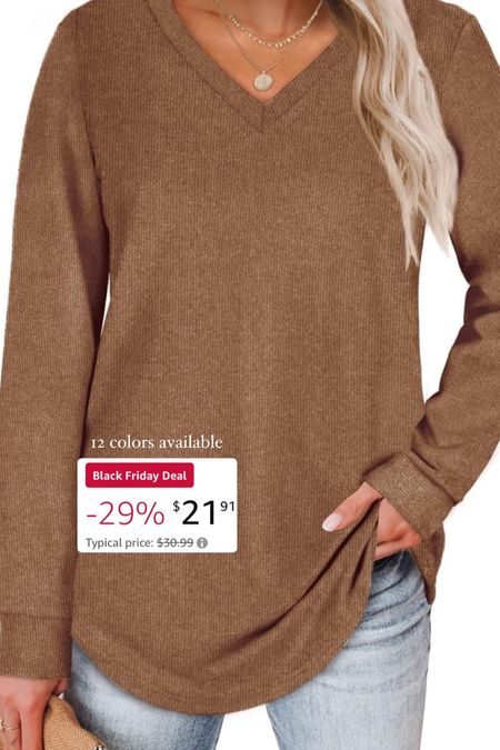 Cozy basic must haves 🍁 this sweater is sooo buttery soft and would make a great Christmas gift!! 🎄🎁Available in other colors and fits tts. I have a size small🍂

#ltkholiday #ltksalefinds #blackfridaydeals #giftsforher #giftguide

#LTKSeasonal #LTKGiftGuide #LTKCyberWeek
