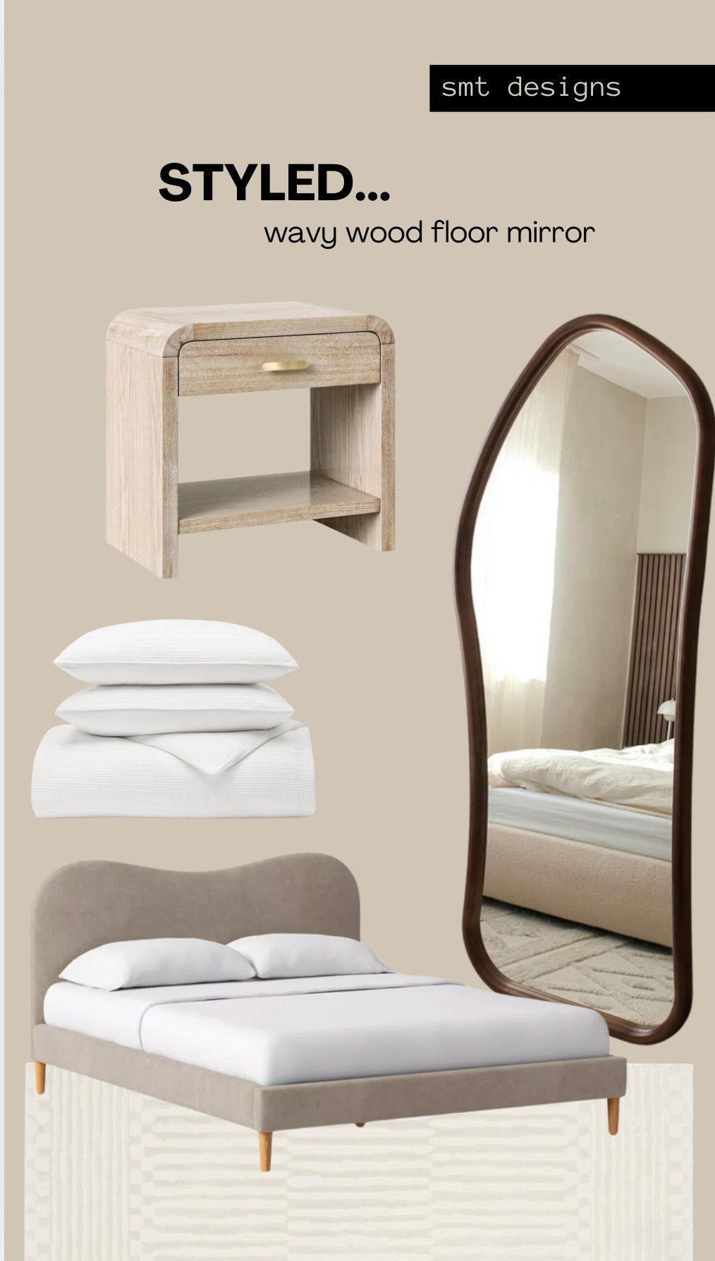 This wavy floor mirror is a thing of dreams and would be the perfect addition to a cozy wabi sabi bedroomm

#LTKFindsUnder100 #LTKHome #LTKStyleTip