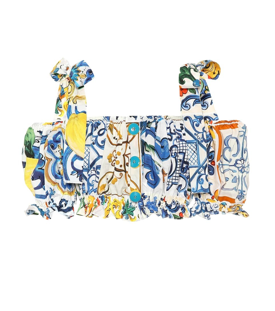 Majolica-print cotton top | Mytheresa (UK)