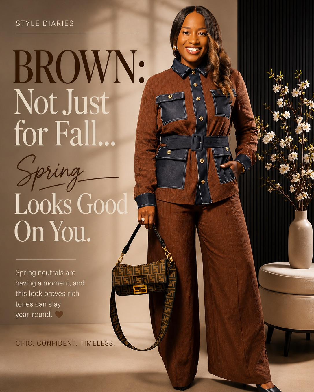 BROWN: Not Just for Fall 🤎
Spring neutrals are having a moment, and this look proves rich tones can slay year-round.

#LTKootd #LTKOver40 #LTKMidsize
