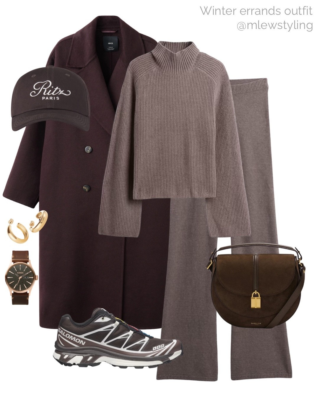 What to wear for winter errands 🤎

Tags: matching set, mango wool coat, comfy outfit, Solomon sneakers, Nixon watch, gold hoop earrings, ritz x frame denim baseball cap, neutral aesthetic, loungewear 

#LTKootd #LTKHoliday #LTKActive