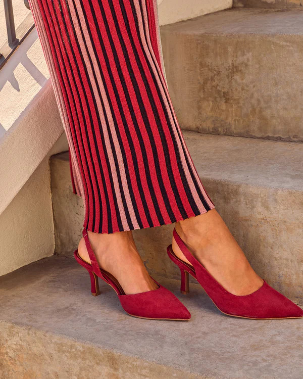 Kessie Suede Slingback Heels | VICI