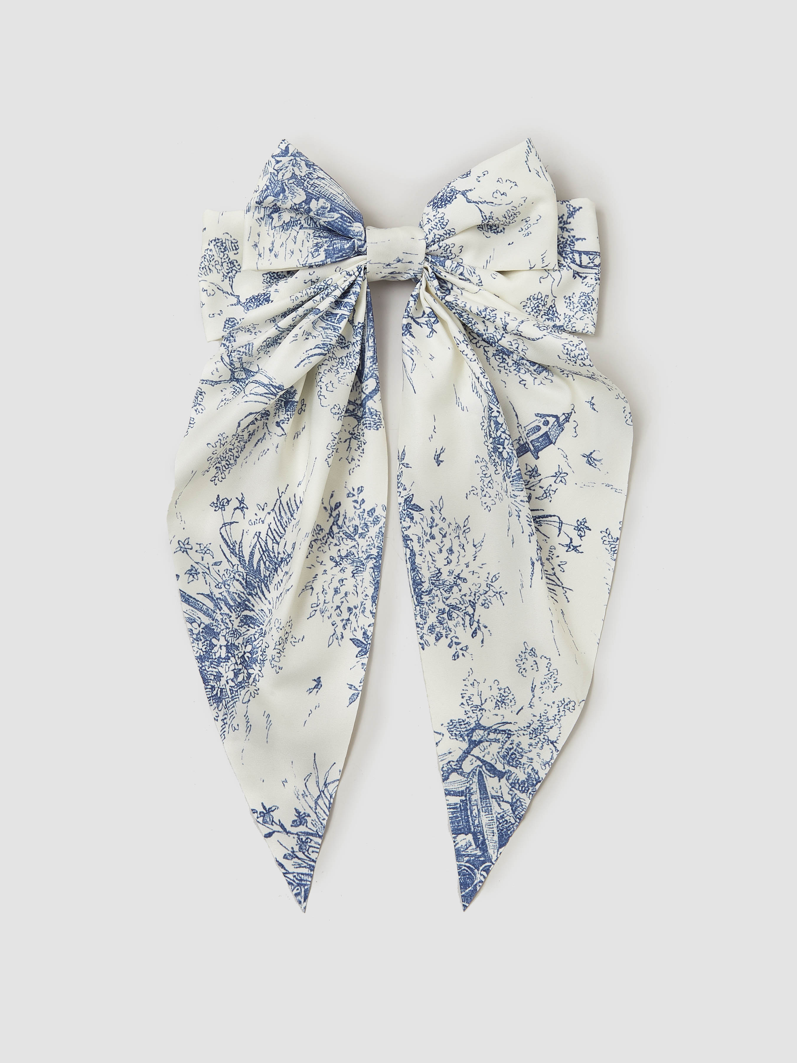 Polyester Toile de Jouy All-Over Print Bowknot Hair Clip For Vacation | Cider