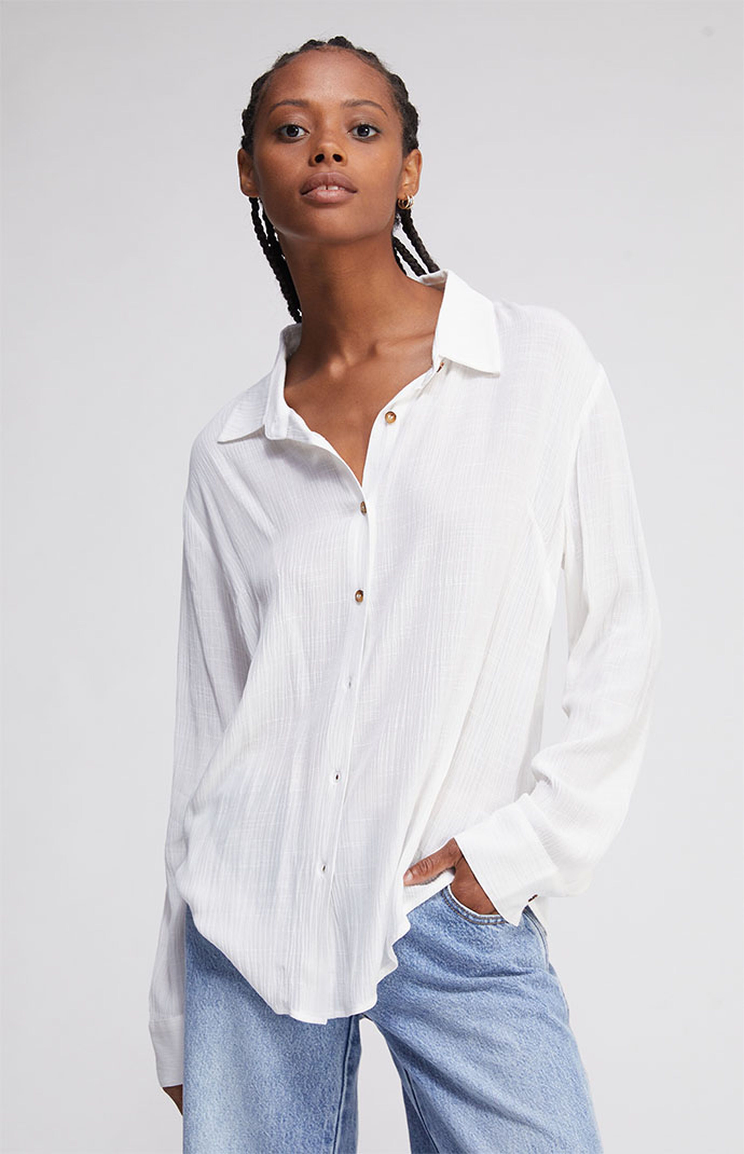 LA Hearts Off Duty Layering Button Down Shirt | PacSun | PacSun