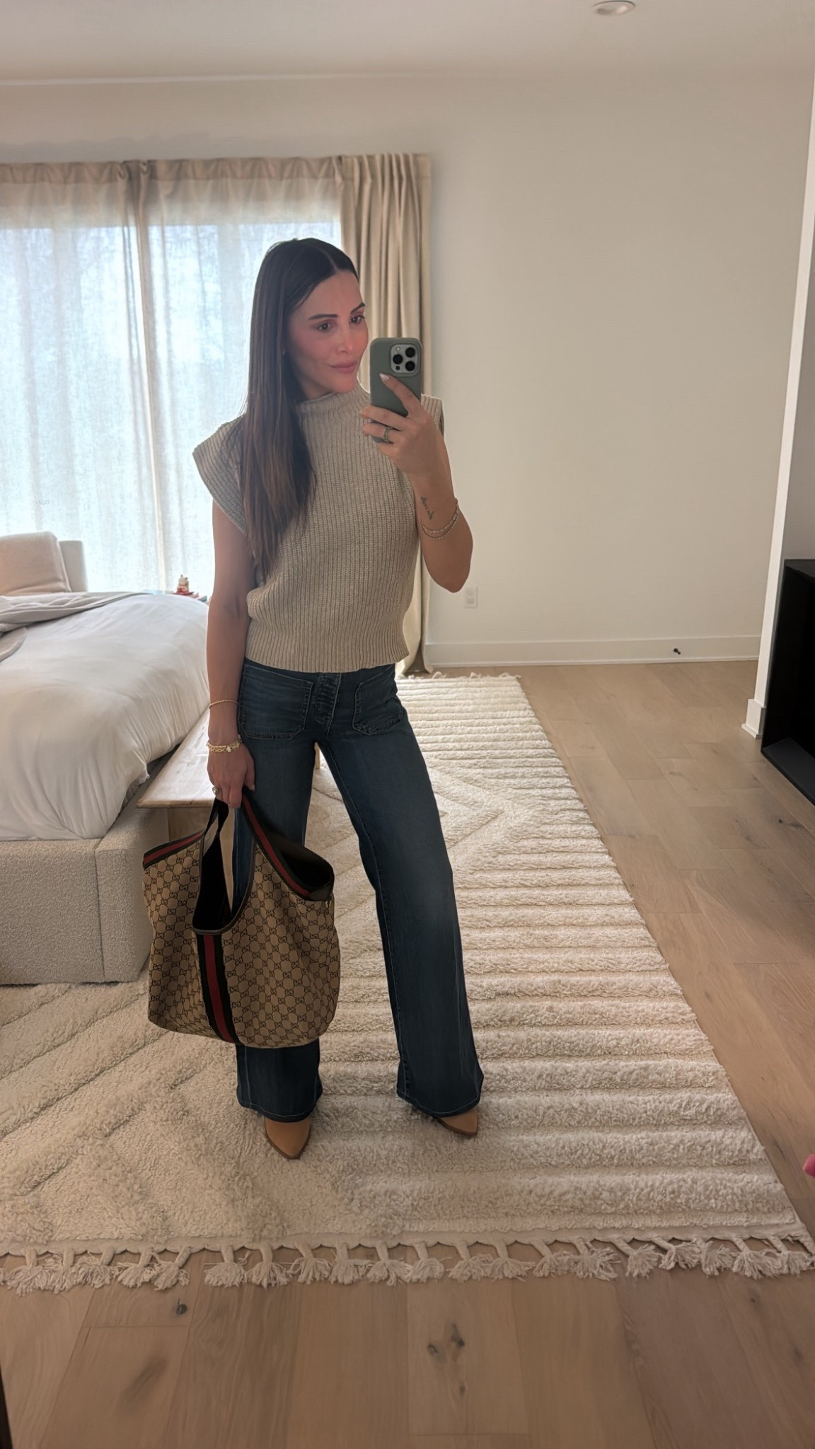 Winter to spring in between outfit 