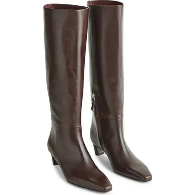 Madewell Cielo Tall Leather Boot in True Black at Nordstrom, Size 8 | Nordstrom