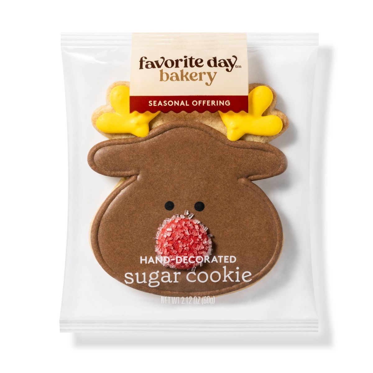 Holiday Decorated Reindeer Cookie - 2.12oz  - Favorite Day™ | Target