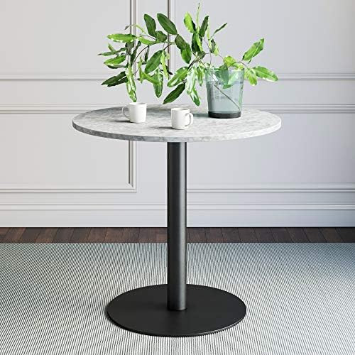 Nathan James Bistro Dining Marble Round Pub Table, Black | Amazon (US)