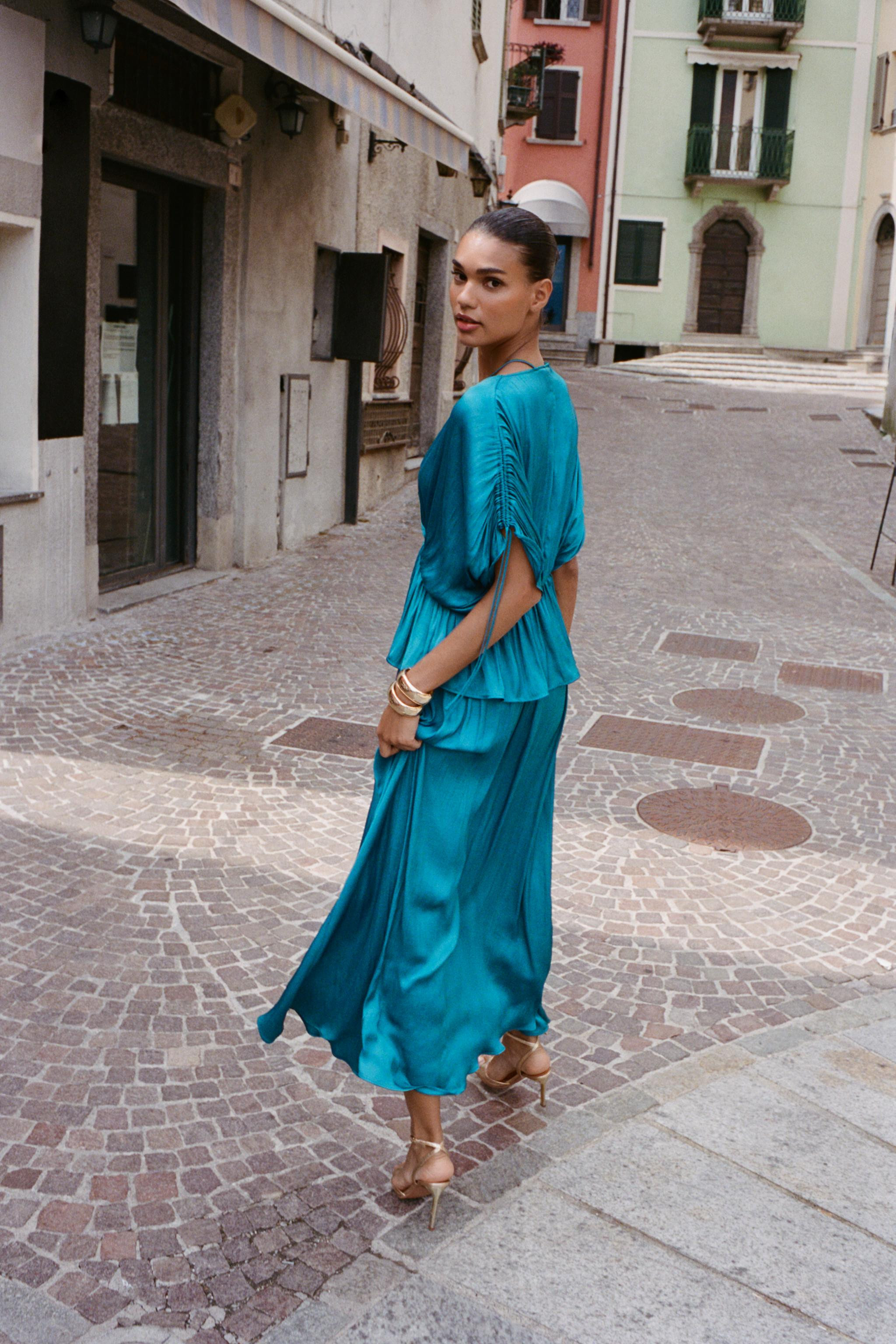 SATIN MIDI SKIRT | Zara UK