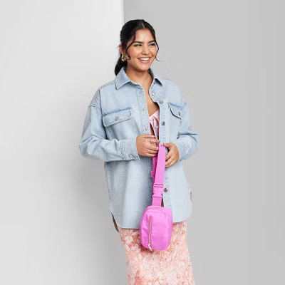 Women's Denim Shacket - Wild Fable™ Light Wash | Target