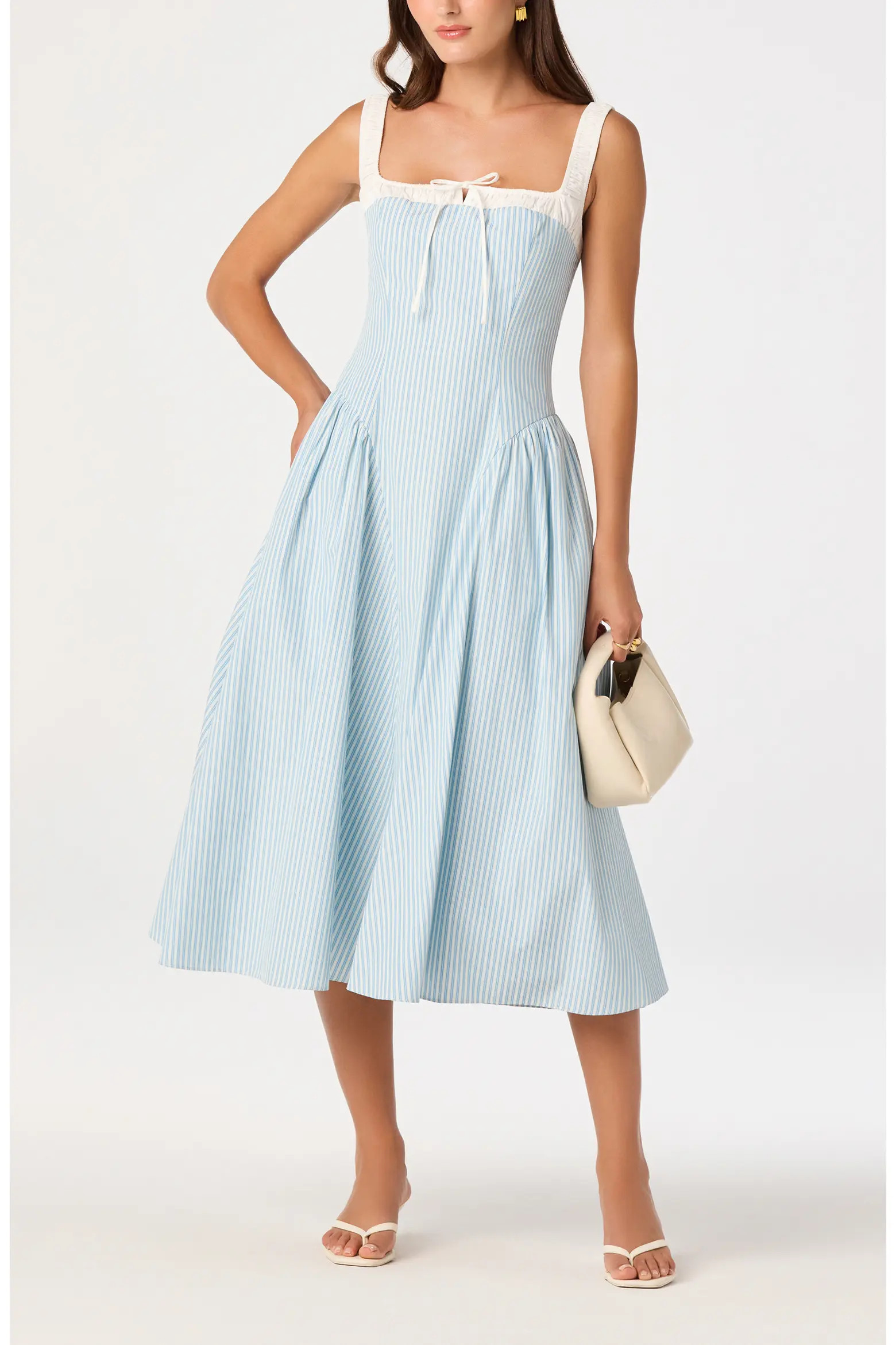 Hazel Ticking Stripe Midi Dress (Women) | Nordstrom | Nordstrom