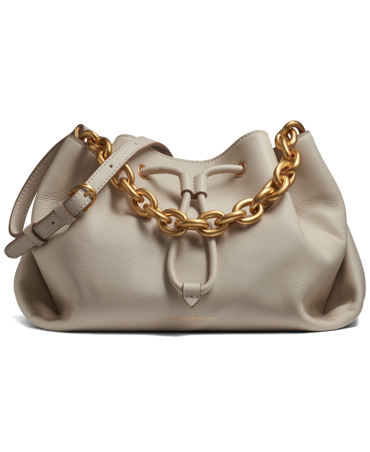 Donna Karan New York Lyndon Drawstring Crossbody Bag - Sand | Macy's