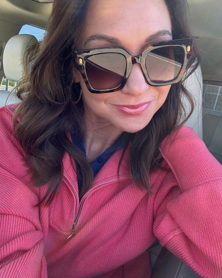 Great alternative to my Karen walker sunnies. 
Sweater is color Watermelon Red. 


#LTKover40 #LTKsalealert #LTKfindsunder50