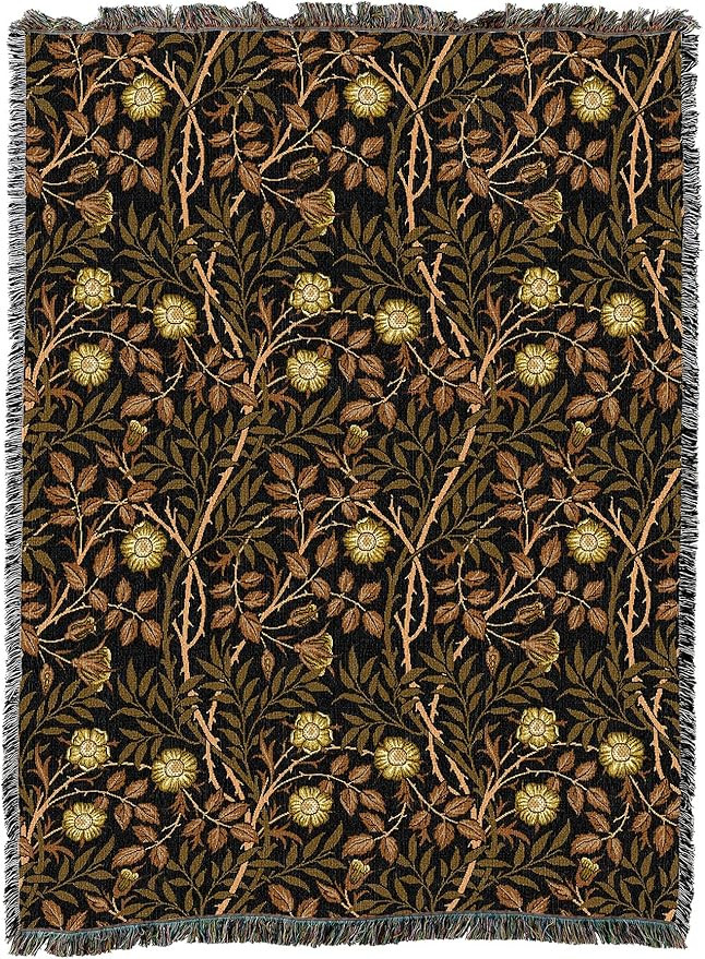 Pure Country Weavers William Morris Sweetbriar Bronze Blanket XL - Arts & Crafts - Gift Tapestry ... | Amazon (US)