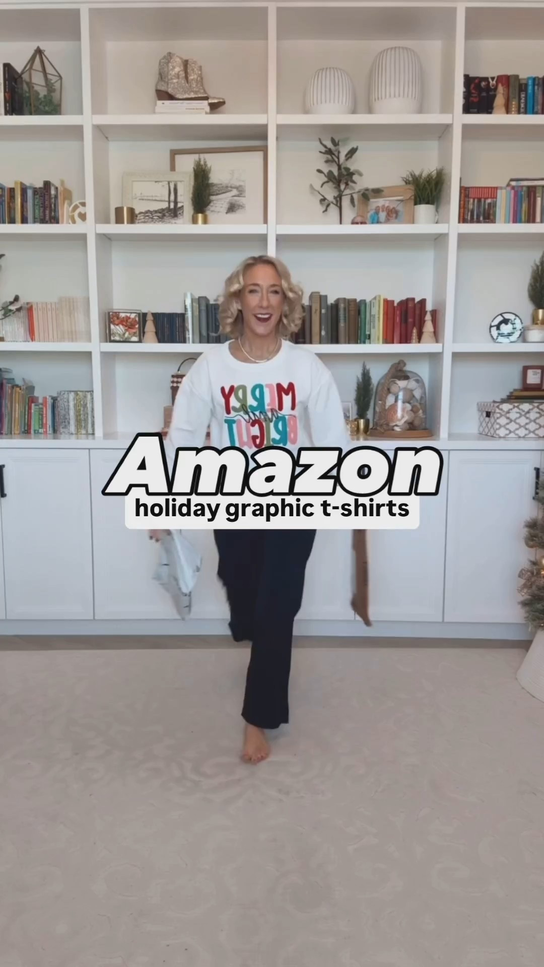 Amazon; holiday graphic tees * ‘Merry & Bright” sweatshirt size medium (tucked it into a belt band). * Wide leg yoga pants size small, short (come in 3 lengths). Use code G4FREE10 for 10% off. • Wide leg jeans - size 25. 1. Tree ‘Merry + Bright’ Tee - size small. 2. ‘In My Merry Era’ Tee - size small. 3. ‘Merry and Bright’ Tee - size small. 4. ‘Merry Christmas’ Bow Tee - size small. • Cardigans are both old but I’m linking similar.

 

#LTKSeasonal #LTKHoliday #LTKFindsUnder50