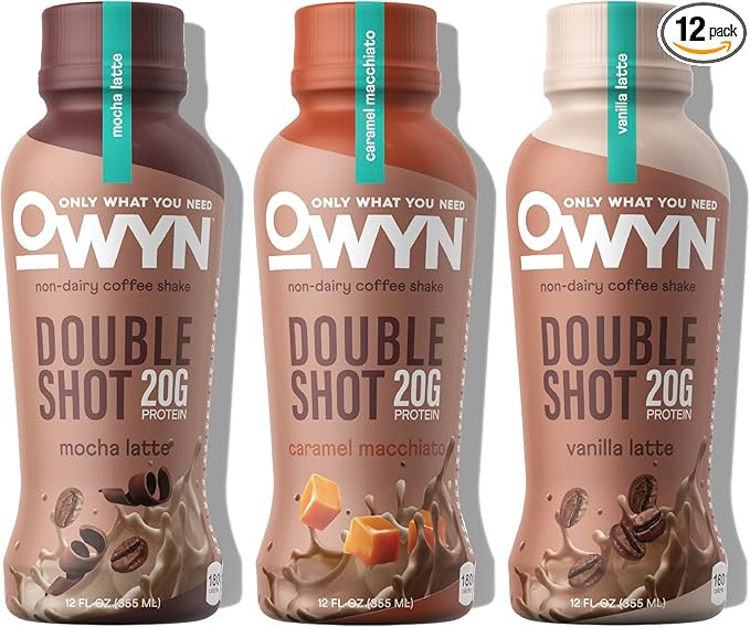 OWYN Only What You Need Doubleshot Dairy Free Keto Protein Coffee Shake, Variety Pack, 0g sugar, ... | Amazon (US)