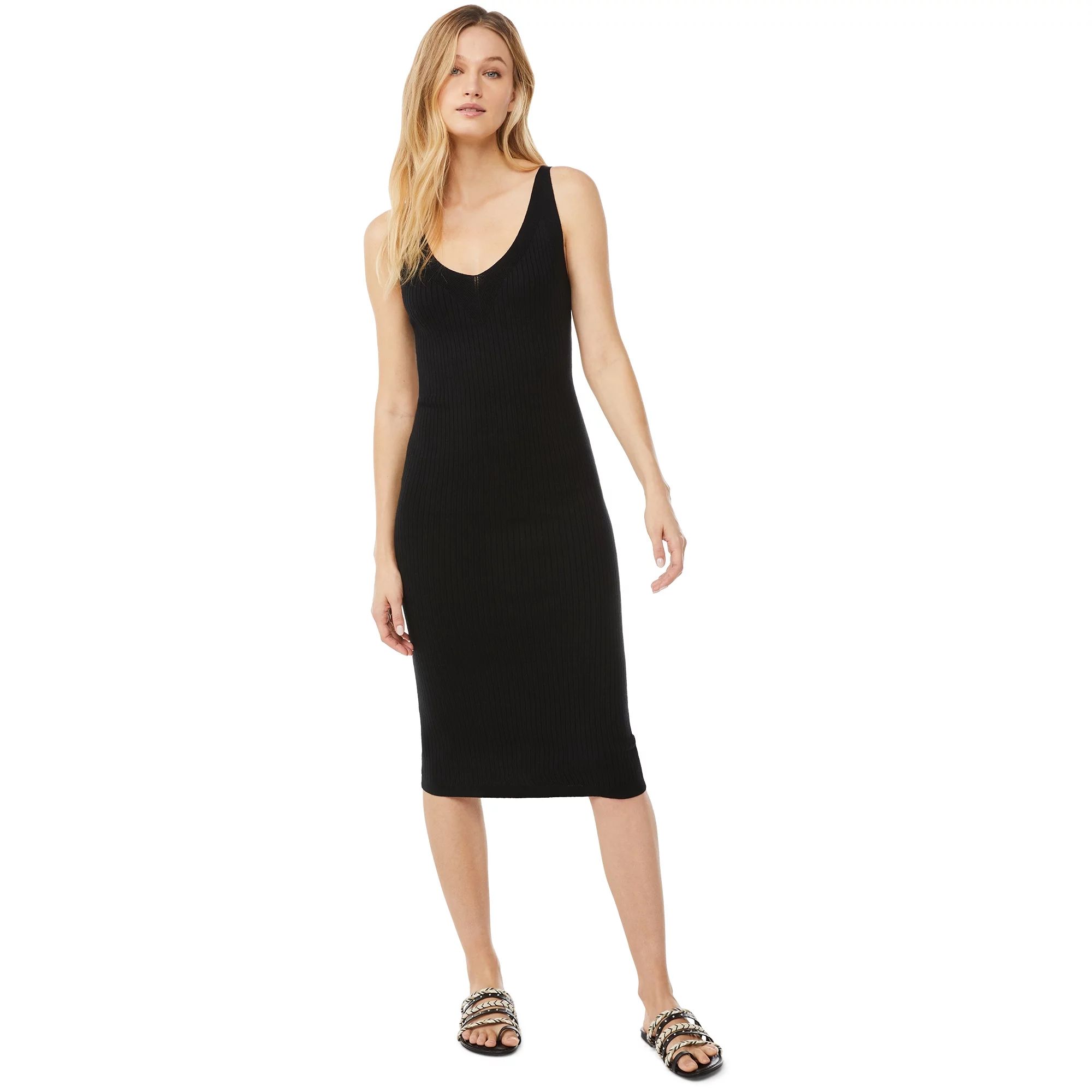 Scoop Women's Ribbed Knit Tank Dress | Walmart (US)
