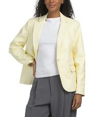 One Button Fully Lined Jacket With Flap Pockets | TJ Maxx