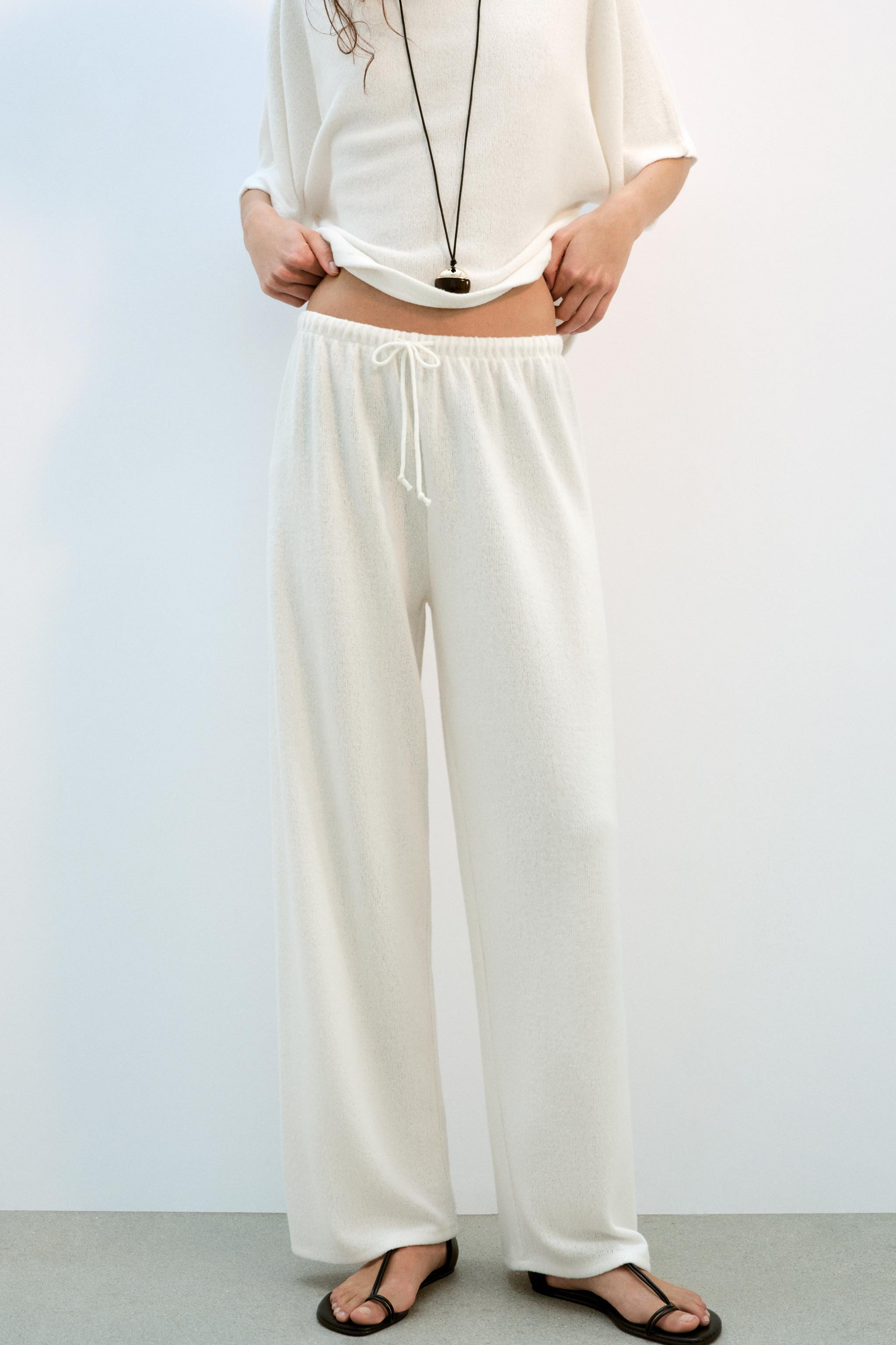RUSTIC WIDE-LEG TROUSERS | Zara UK
