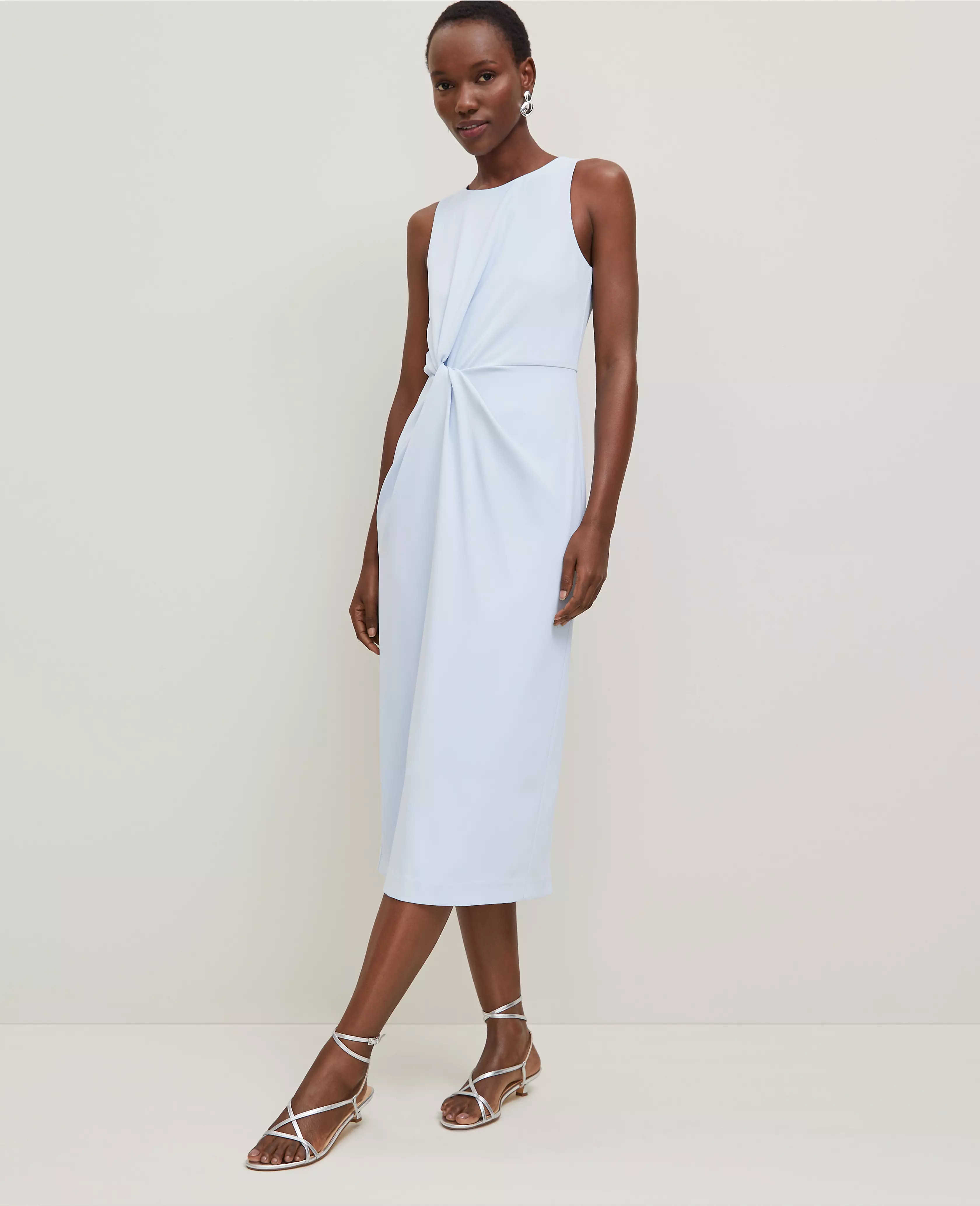 Crepe Twist Sheath Dress | Ann Taylor