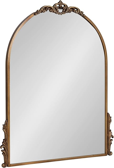 Kate and Laurel Myrcelle Traditional Arched Mirror; 21 x 26; Gold; Decorative Arch Mirror with Or... | Amazon (US)