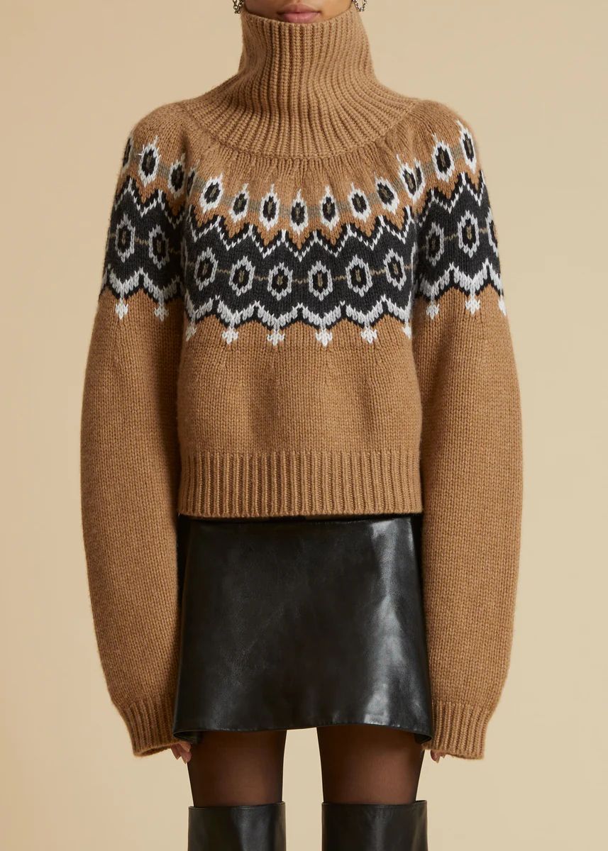 The Amaris Sweater in Camel Multi | Khaite