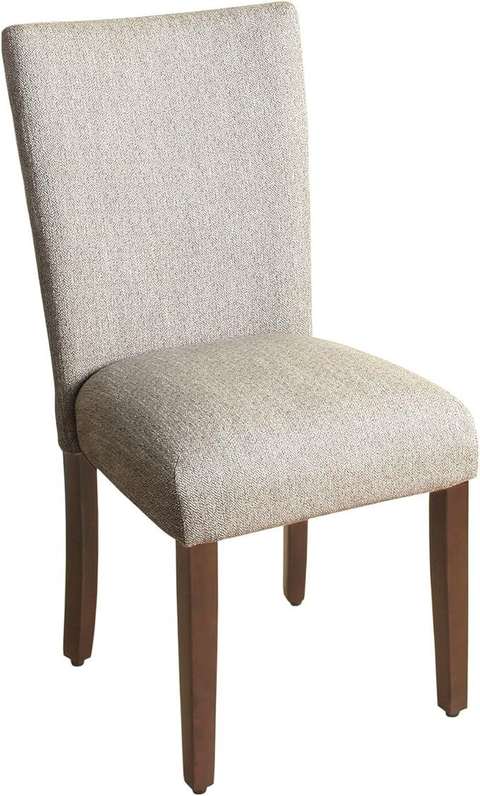 HomePop Parsons Classic Upholstered Accent Dining Chair, Single Pack, Light Grey | Amazon (US)