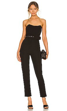 superdown Naomi Belted Jumpsuit in Black from Revolve.com | Revolve Clothing (Global)