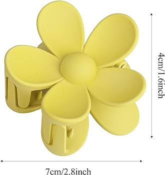 12 Pieces Flower Claw Clips Large Jaw Clips for Women Girls Thick Hair 12 Colors Matte Big Clips ... | Amazon (US)