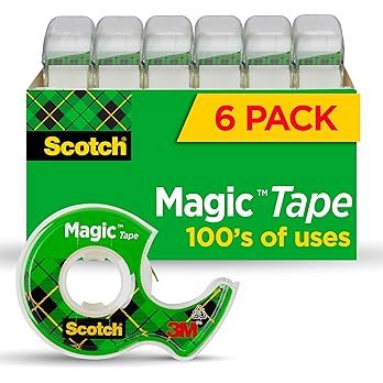 Scotch Magic Tape, 6 Rolls with Dispenser, Numerous Applications, Invisible, Engineered for Repai... | Amazon (US)