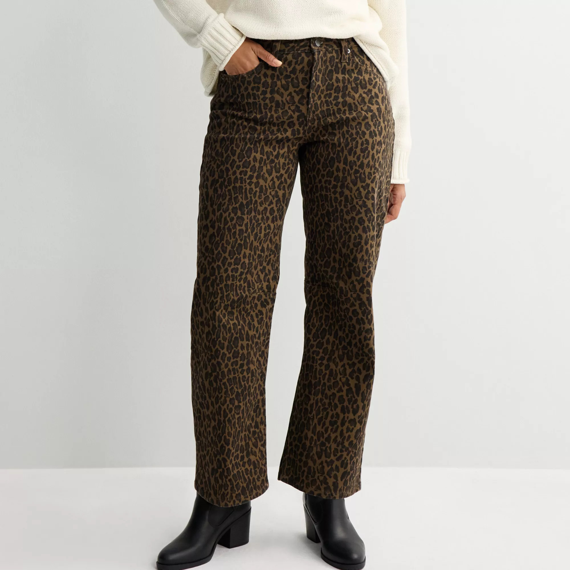 Women's Sonoma Goods For Life® High Rise Darted Barrel Jeans, Size: 8, Brown Spot Print | Kohl's