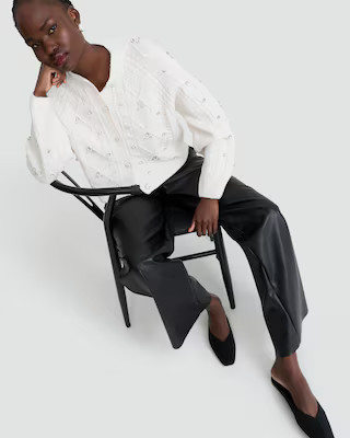 F&F Cable Knit Diamanté Embellished Cardigan in Cream | Tesco F&F