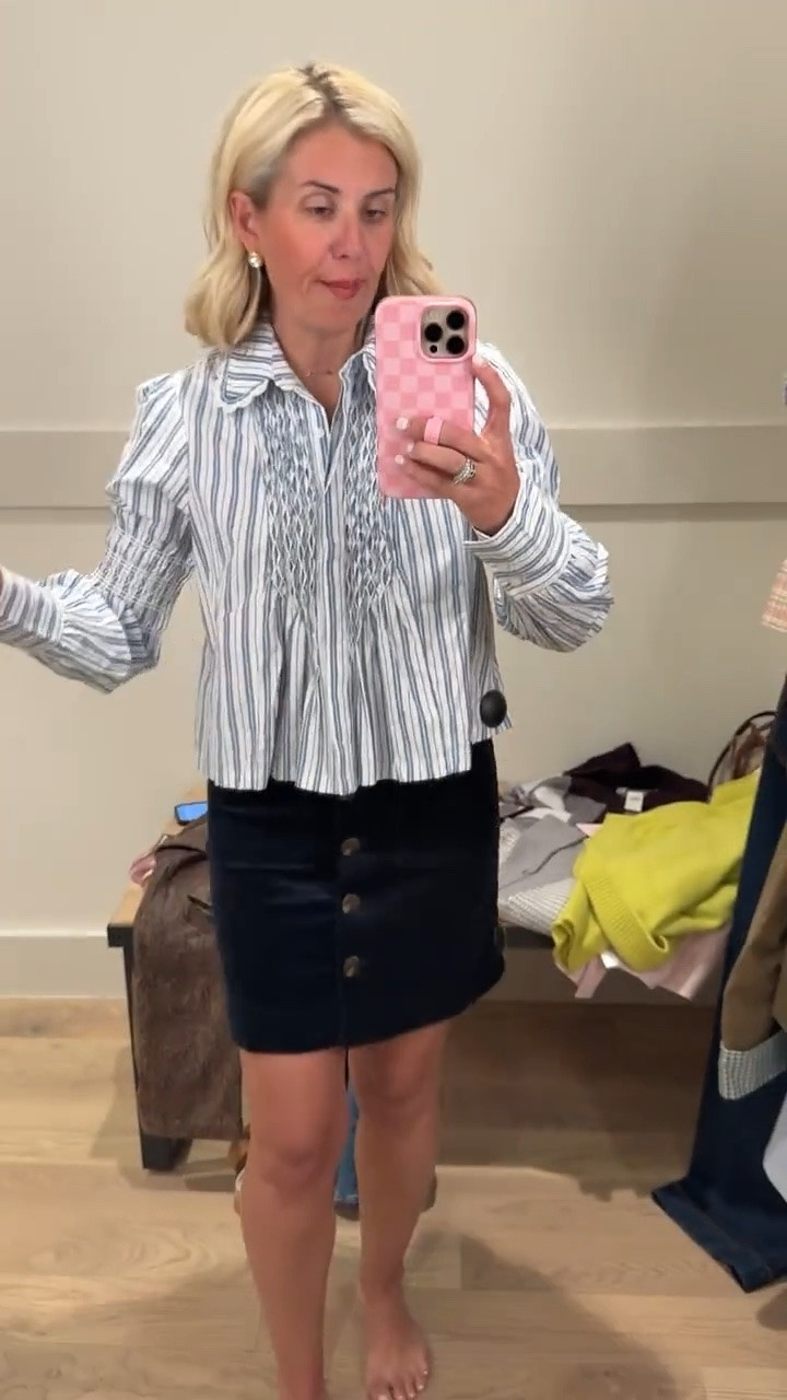 The details on this top are gorgeous! I’m going to need this one in another color too. ￼
Top - xs
Skirt - xs (need small)

#LTKdayinmylife #LTKootd #LTKmomlife