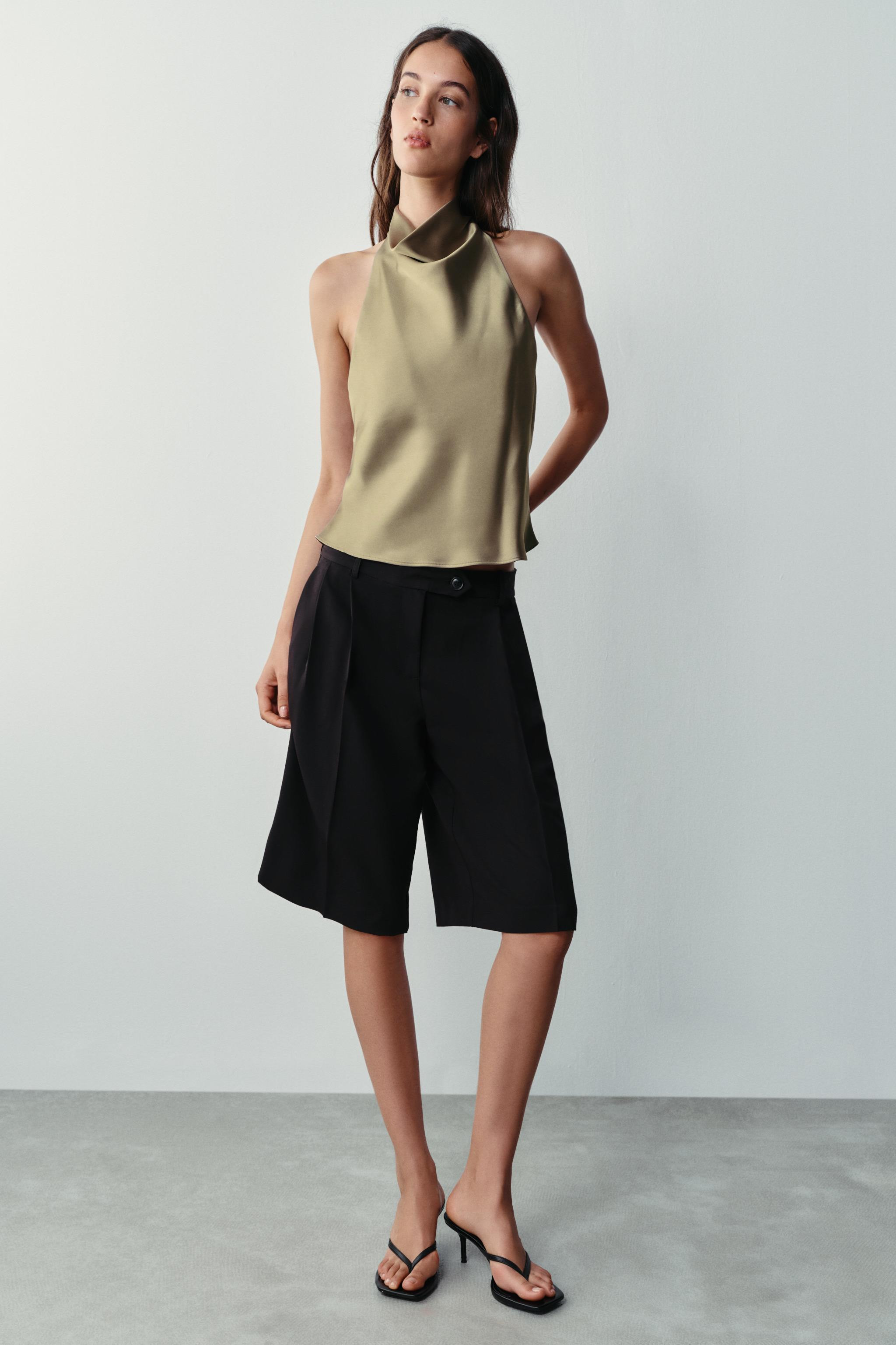 SATIN HALTER TOP | Zara UK